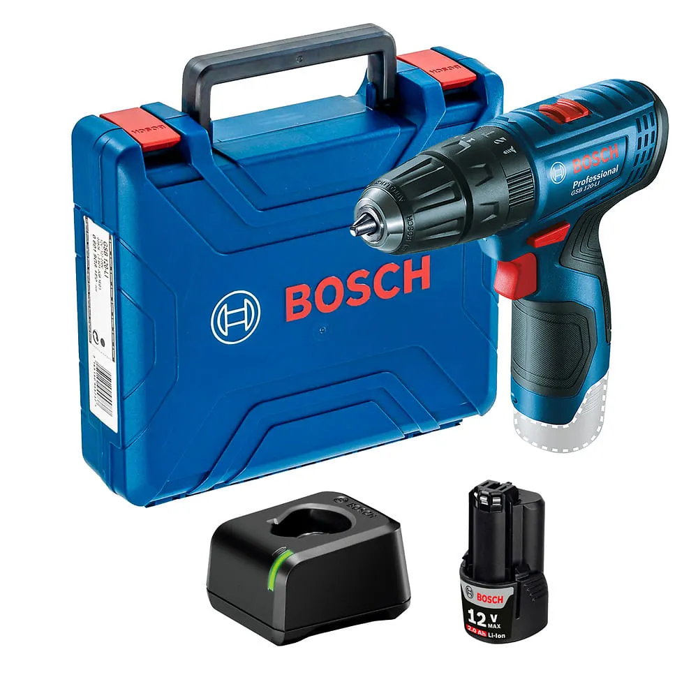 TALADRO ROTOMARTILLO INALAMBRICO BOSCH 12V GSB120-LI (BATERIA Y CARGADOR INCLUIDO )