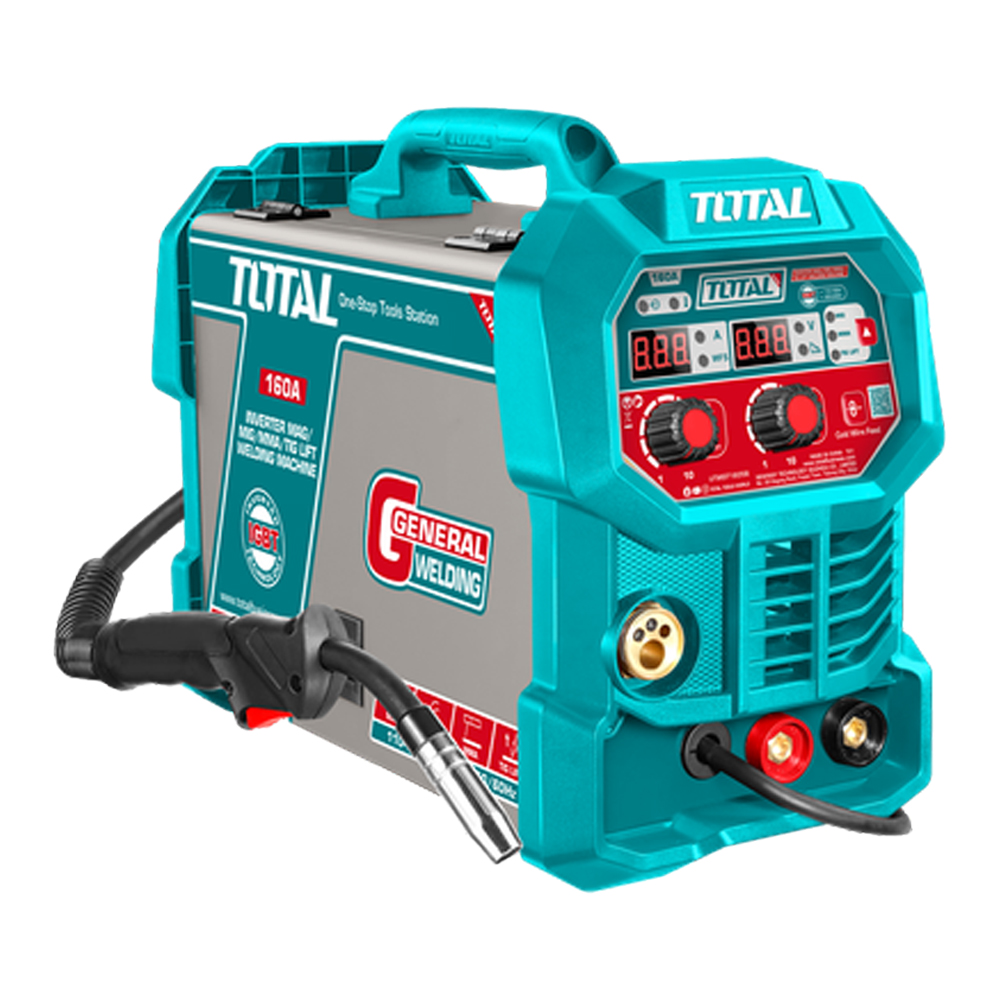 SOLDADOR INVERSOR DIGITAL 160A (MAG-MIG-MMA-LIFT TIG) 110-220V  TOTAL (UTMGT16058)