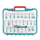 JUEGO DE 24 FRESAS PARA RUTEADORA 1/4"INDUSTRIAL TOTAL (TACSR1240104)