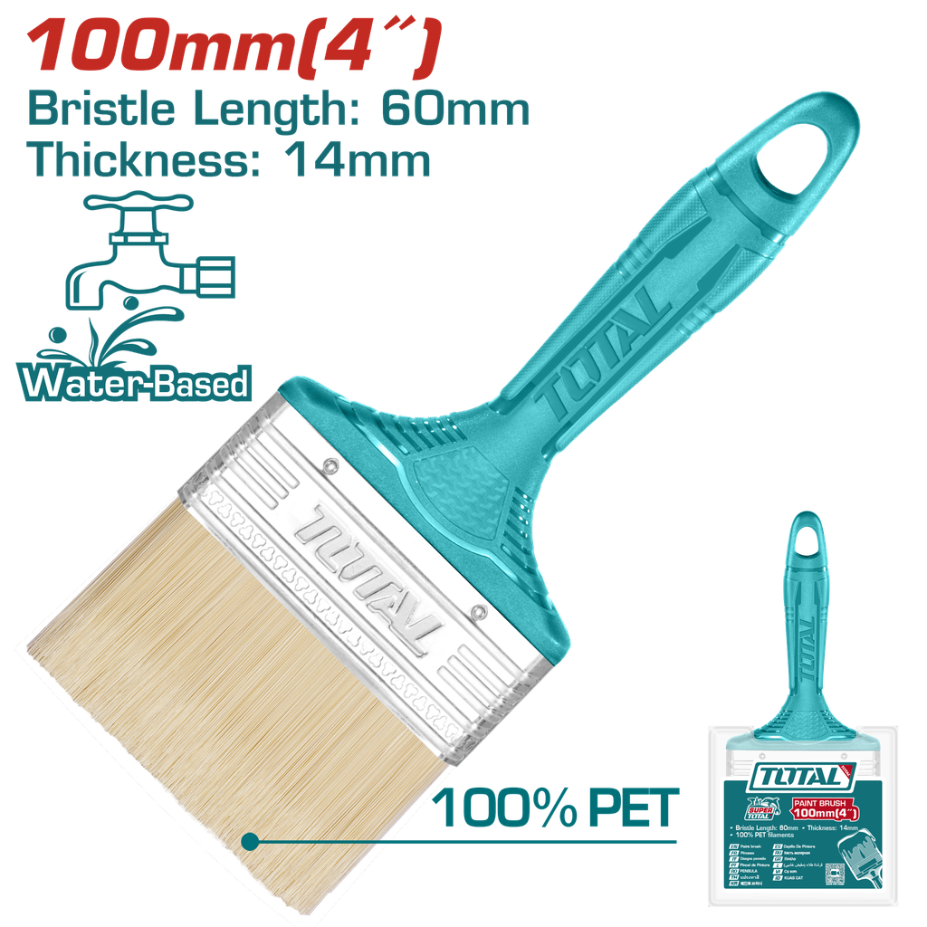 BROCHA 4" MANGO PLASTICO TOTAL (THT840406)