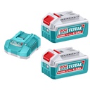 KIT DE 2 BATERIAS 4.0AH + CARGADOR DE 20V INDUSTRIAL TOTAL (UTFBCPK2013)