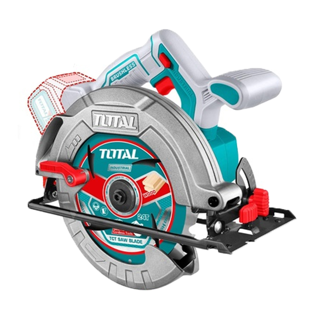 SIERRA CIRCULAR INALAMBRICA 20V 7 1/4" INCLUYE 1 BATERIA (5.0AH)  Y CARGADOR INDUSTRIAL TOTAL (UTSLI18513)