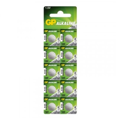 PILA ALKALINA BOTON GP 189A 8(LR54) 1.5V BLISTER X 10 (PRECIO POR UNIDAD) (GP189-C10) (1130)