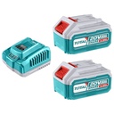 KIT DE 2 BATERIAS 5.0AH + CARGADOR DE 20V INDUSTRIAL TOTAL (UTFBCPK2513)
