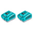 CARGADOR INTELIGENTE  PARA BATERIAS 20V 4.0AH JUEGO X 2 PIEZAS INDUSTRIAL TOTAL (UTOSLI250388)
