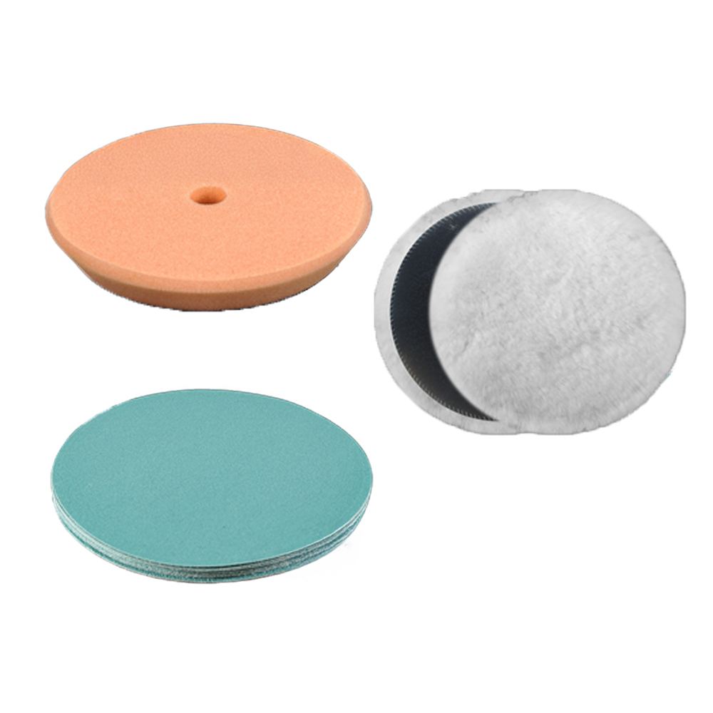 SET DE ALMOHADILLA PARA POLICHADORA 6" (LIJA-ALGODÓN-ESPUMA) X 12 PZS INDUSTRIAL TOTAL (TAC15012)