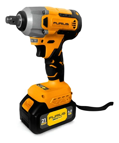 PISTOLA DE IMPACTO INALAMBRICA 1/2" 21V 4200NM INCLUYE CARGADOR + 2 BATERIAS 4AH FURIUS (FIW213B) 