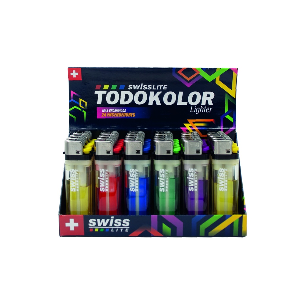 ENCENDEDOR SWISSLITE REGULAR TODOKOLOR RASTRILLO (SLSSTK)