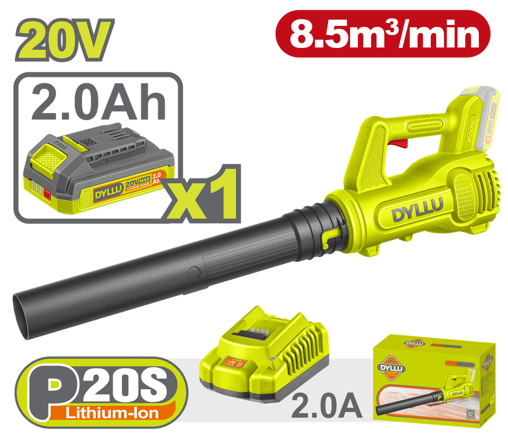 SOPLADORA INALAMBRICA 20V INCLUYE 1 BATERIA 20V ( 2.0AH ) Y CARGADOR DYLLU (UDTBLP521)