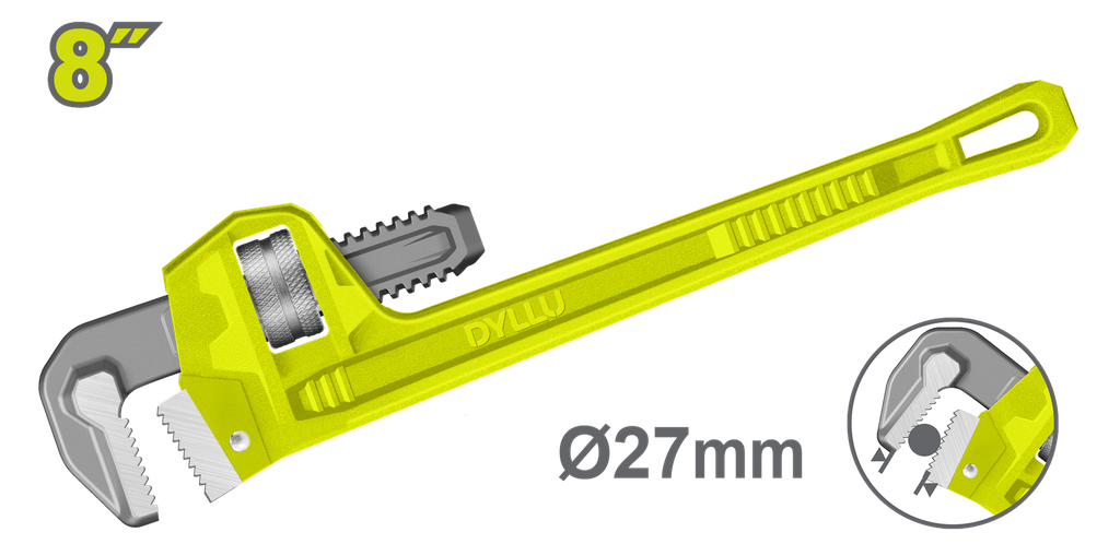 LLAVE TUBO 8" DYLLU (DTPW1108)