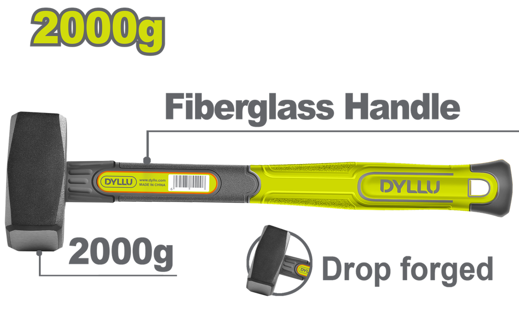 PORRA 4 LB MANGO FIBRA DE VIDRIO DYLLU (DTHM2320)