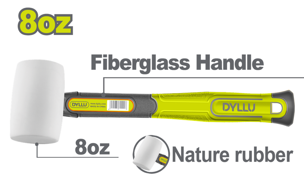 MARTILLO CHIPOTE  8OZ BLANCO MANGO FIBRA  (DTHM7303)