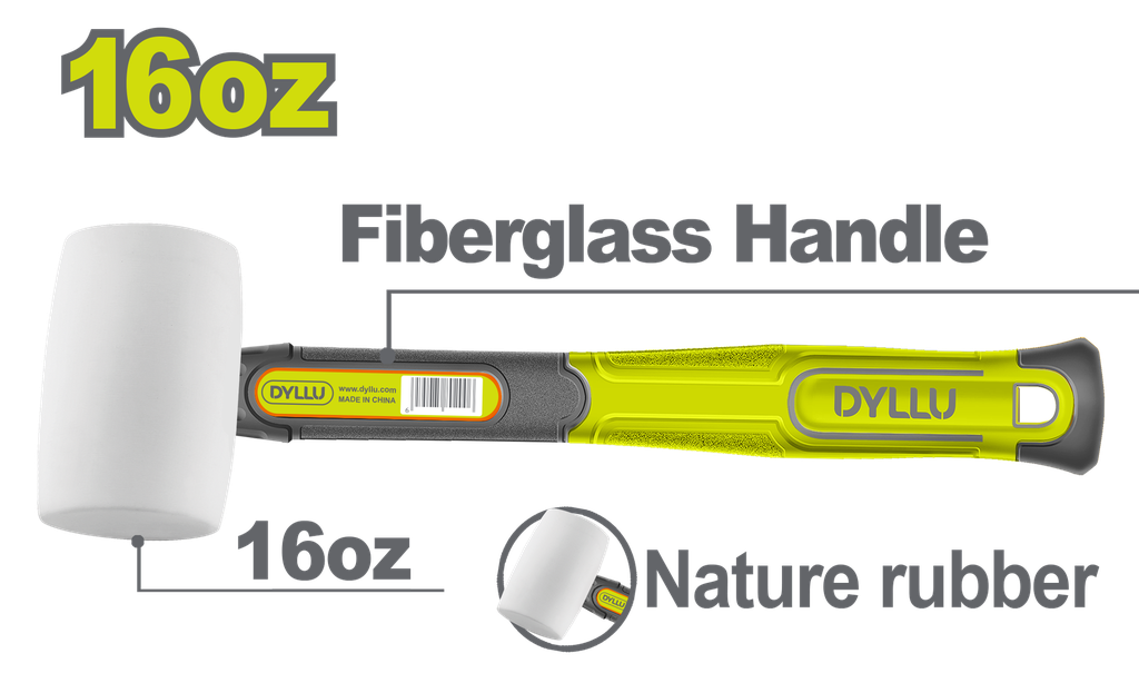 MARTILLO CHIPOTE  8OZ BLANCO MANGO FIBRA  (DTHM7304)