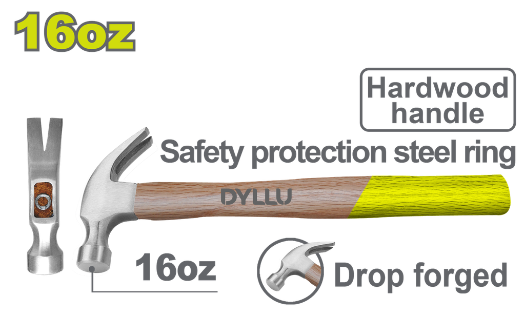 MARTILLO 16OZ MANGO MADERA° DYLLU (DTMB3316)