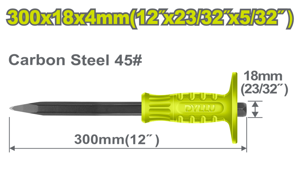 CINCEL DE PUNTA 5/32" X 10"  DYLLU (DTCC1304)