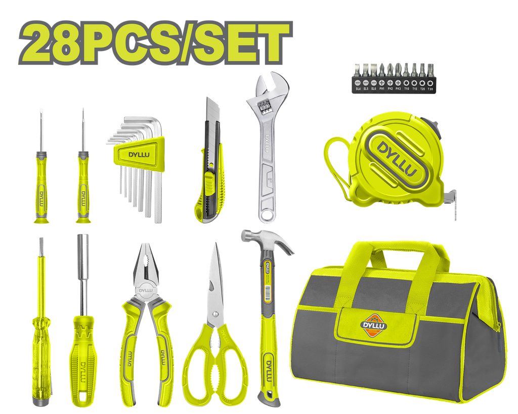 JUEGO DE HERRAMIENTAS MANUALES X 24 PZS DYLLU (DTHS1M28)