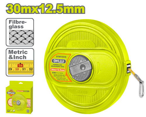 DECAMETRO 30MTS FIBRA DE VIDRIO DYLLU (DTMT2530)