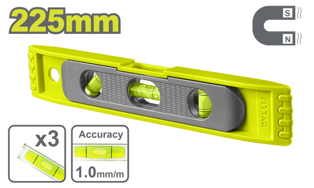 NIVEL TORPERDO IMANTADO 225MM DYLLU (DTSL4320)