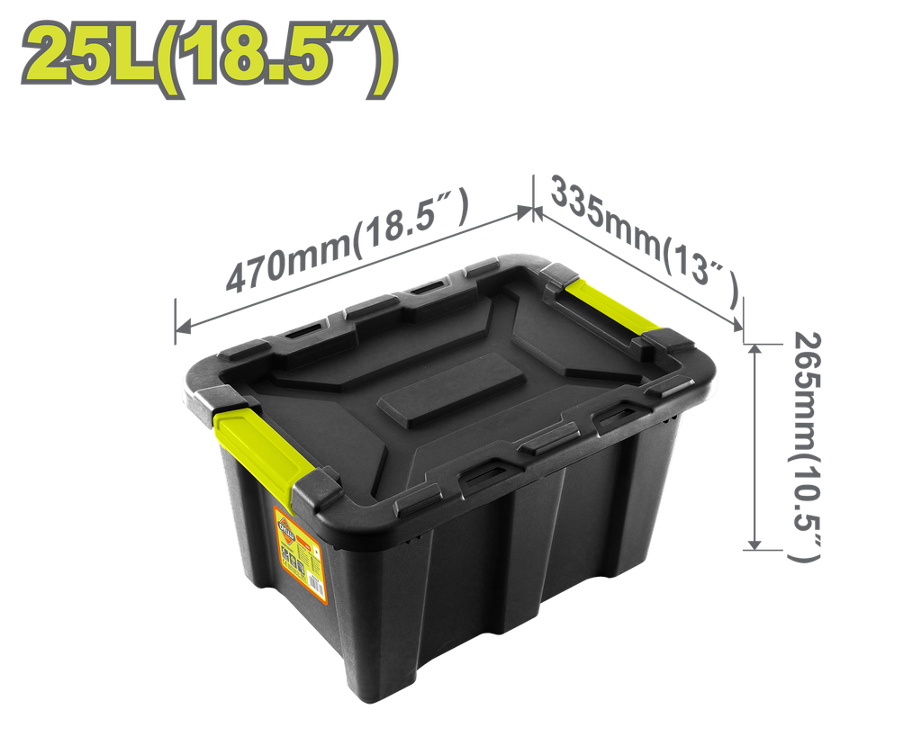 CAJA DE ALMACENAJE PLÁSTICA 18.5" 25L DYLLU (DTTB3325)
