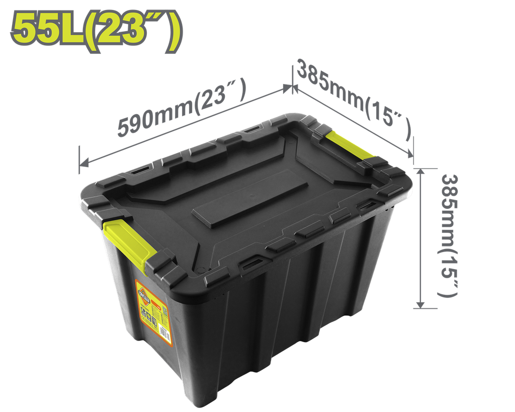 CAJA DE ALMACENAJE  PLÁSTICA 23" 55L DYLLU (DTTB3355)