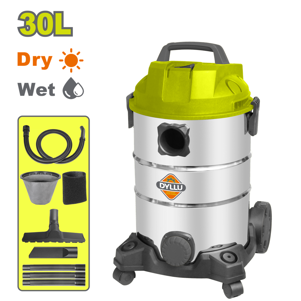 ASPIRADORA Y SOPLADORA PARA HUMEDO Y SECO 30L 1100W INCLUYE ACCESOSIROS DYLLU (UDTVR4A30)