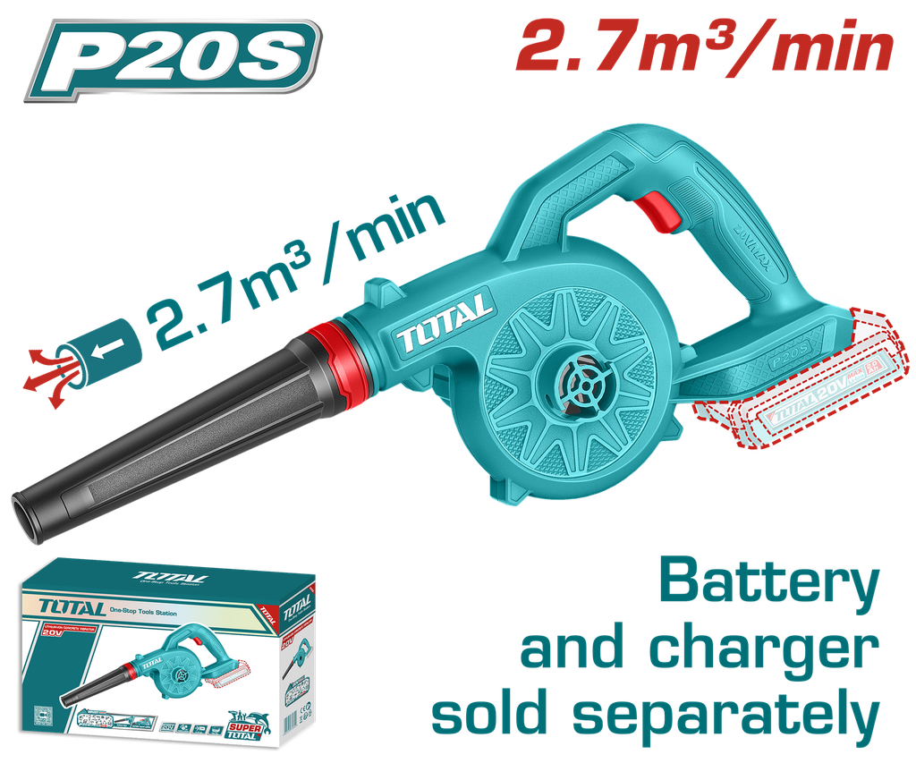 SOPLADORA INALAMBRICA 20V  BATERIA Y CARGADOR SE VENDEN POR SEPARADO SUPER TOTAL (TABLI2078)