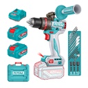 TALADRO INALAMBRICO PERCUTOR 1/2" 99NM 42V CAJA PLASTICA INCLUYE 2  BATERIA  2.0AH, 1 CARGADOR Y ACCESORIOS INDUSTRIAL SUPER TOTAL (UTIDLI429982)