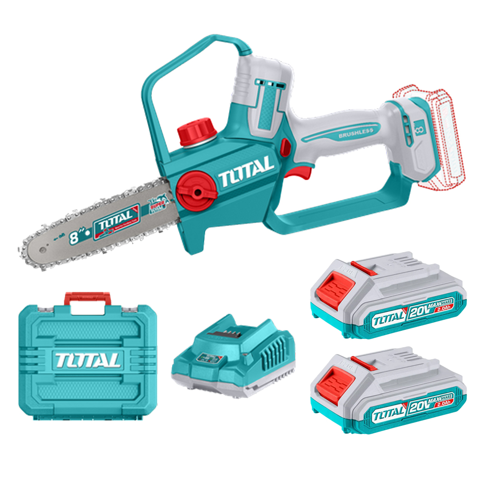 SIERRA MINI INALAMBRICA 8"  20V INDUSTRIAL INCLUYE 2  BATERIA 2.0AH  Y CARGADOR  TOTAL (UTGSLI20882)