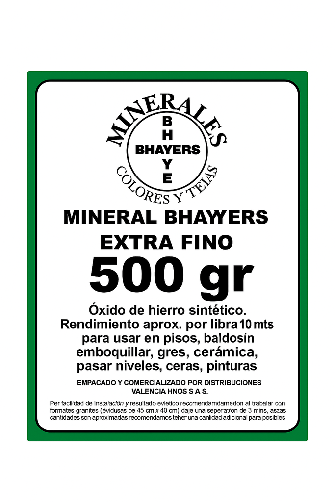 MINERAL VERDE BAYER CAJA 500GR 