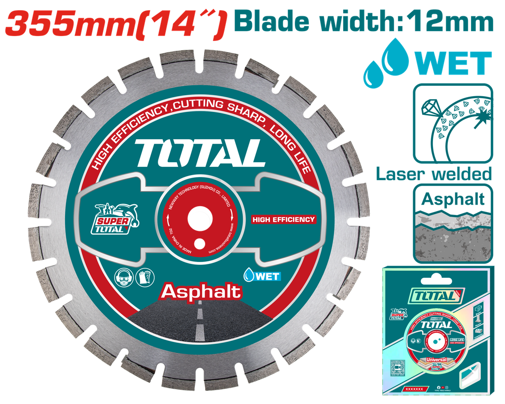 DISCO DIAMANTADO SEGMENTADO 14" ASFALTO INDUSTRIAL SUPER TOTAL (TAC2113553)