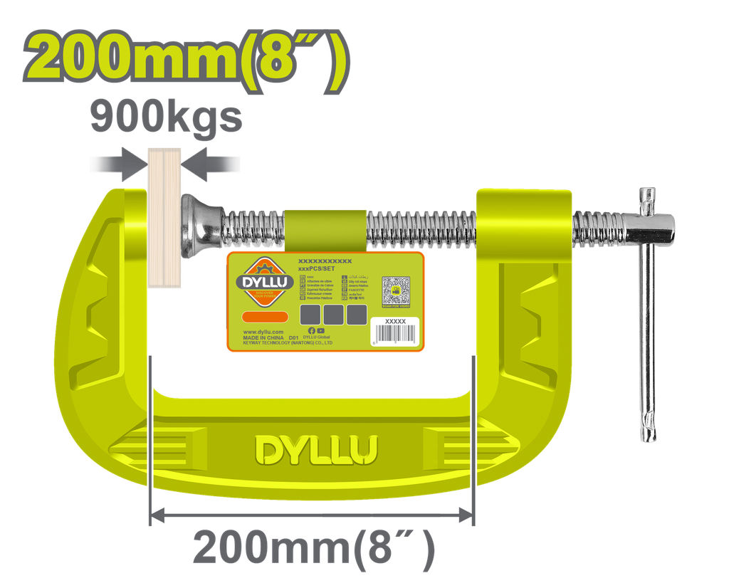 PRENSA EN C 8" DYLLU (DTCP1108)