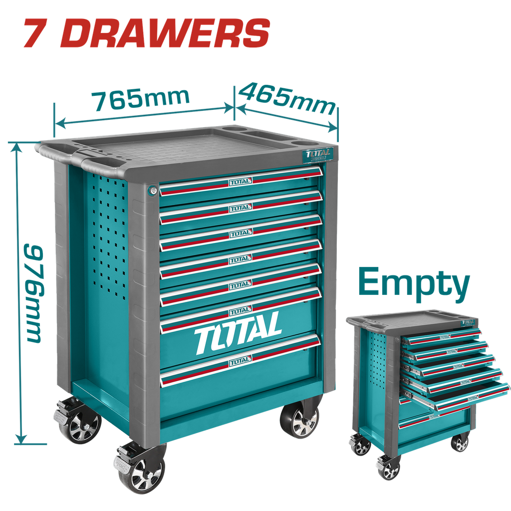 CARRO PARA HERRMIENTAS 7 BANDEJAS (76.5 X 46.5 X81.2MM) INDUSTRIAL SUPER TOTAL (THRC01071)