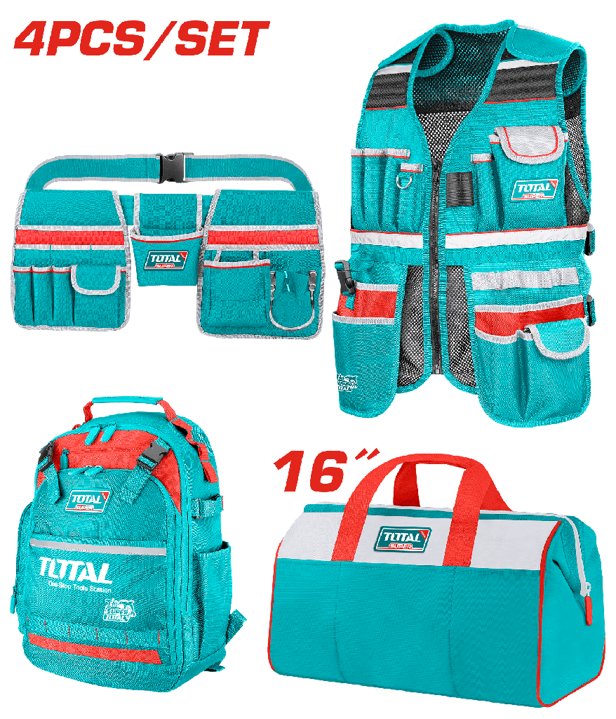 JUEGO DE PORTA HERRAMIENTA X 4 PZS SUPER TOTAL (TOS230912)