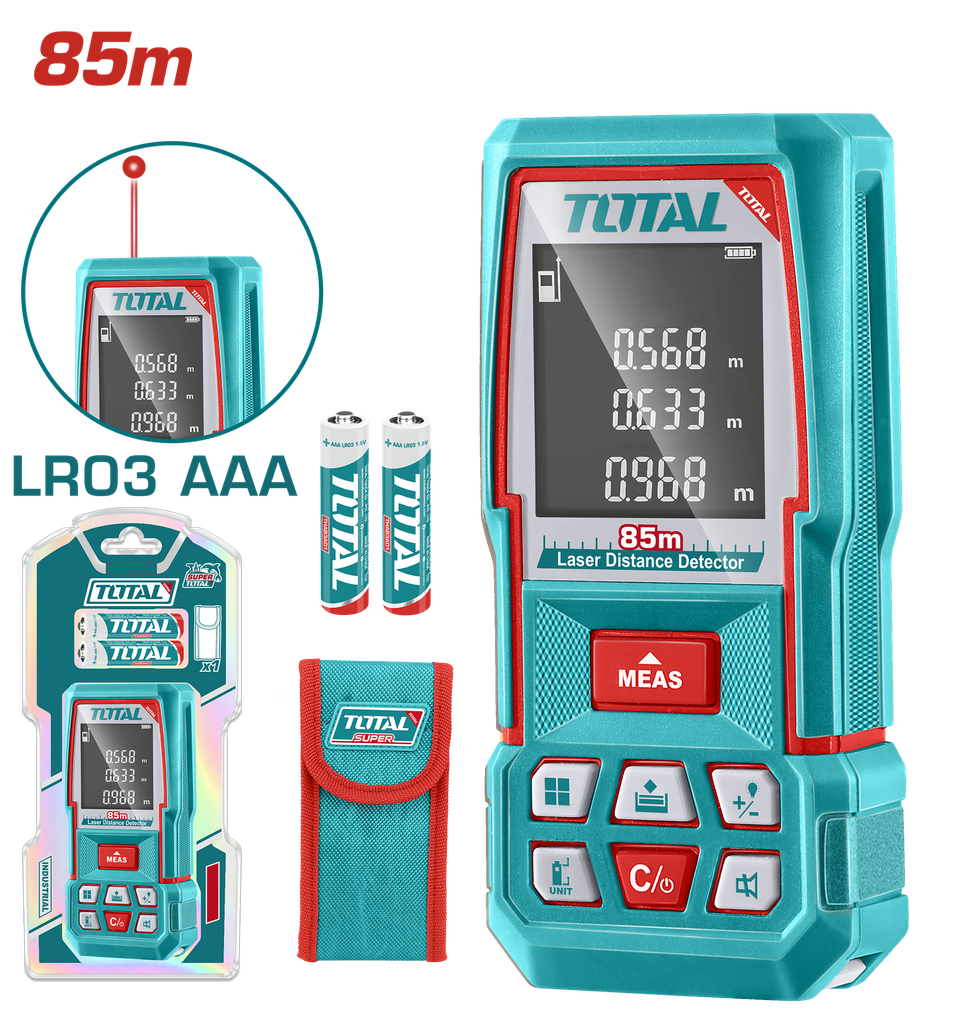 MEDIDOR DE DISTANCIA LASER 85MTS INDUSTRIAL SUPER TOTAL (TMT570268)