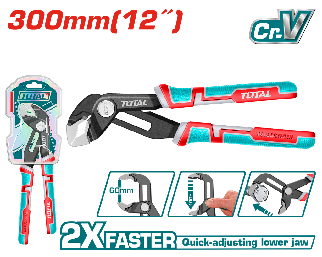 ALICATE EXPANSIVO 12" PICO DE LORO INDUSTRIAL TOTAL (THT381206)