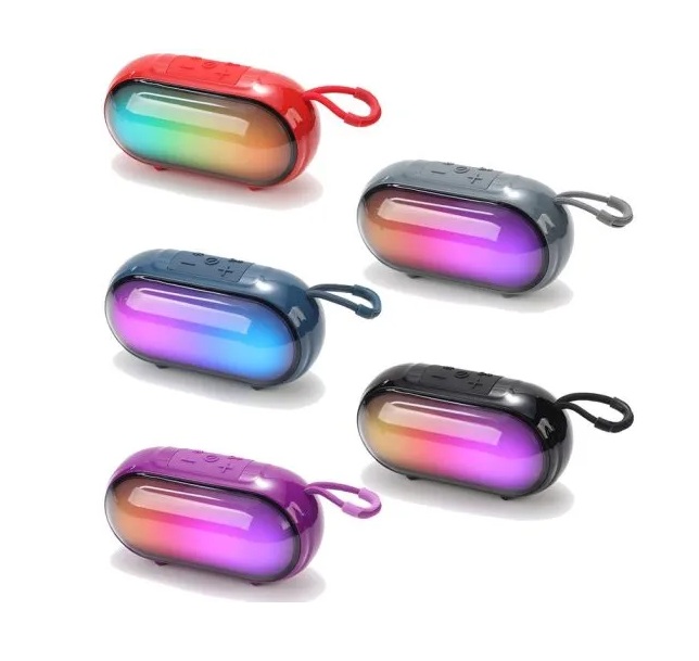 PARLANTE BLUETOOTH PORTATIL LUCES RGB MICRO SD-USB (TG692)