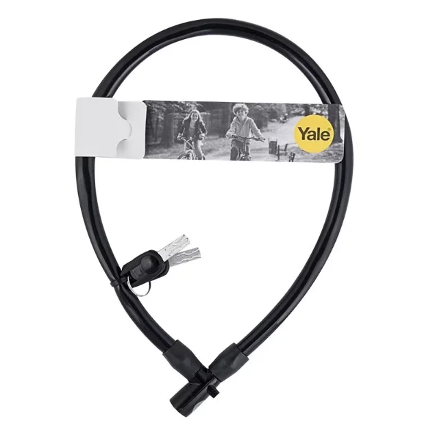 CANDADO BICICLETA YALE 60CM NEGRO 2 LLAVES (9435)