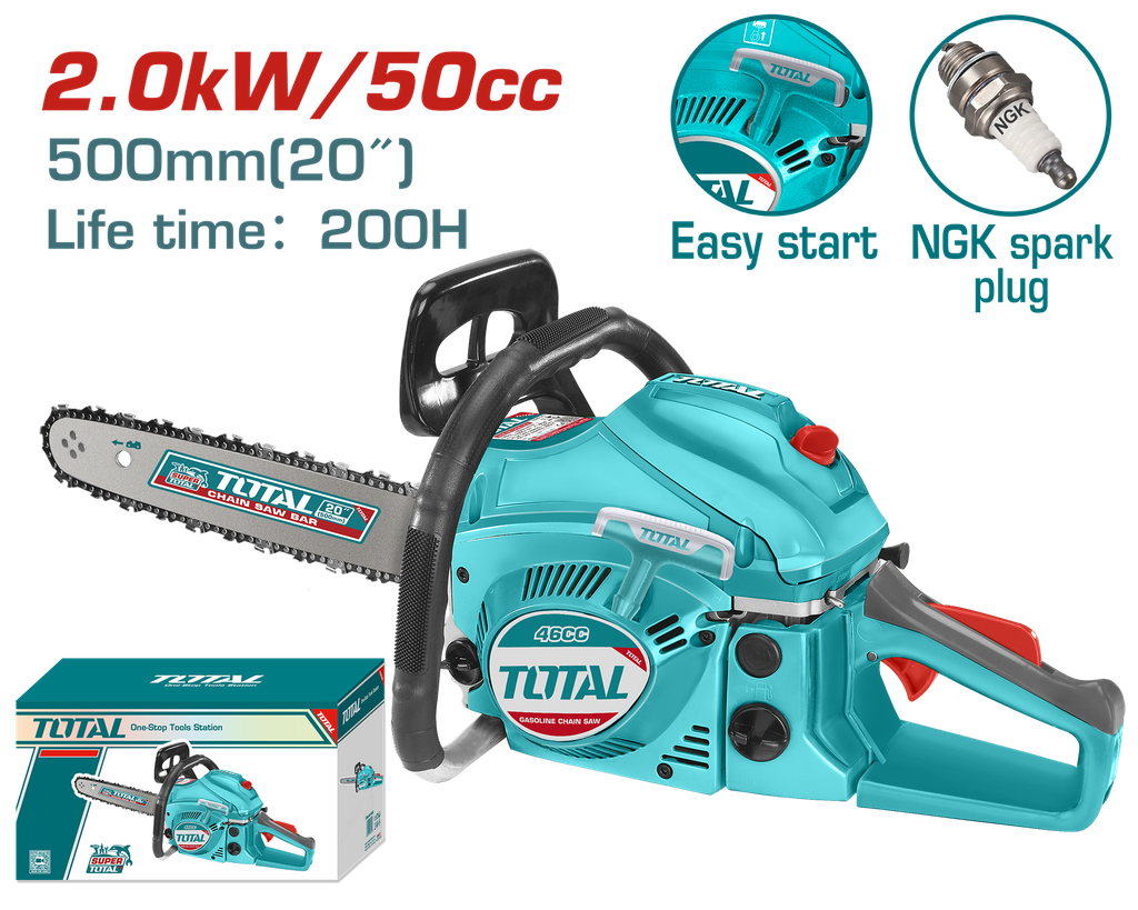 MOTOSIERRA  20" 50CC A GASOLINA  SUPER TOTAL (TG5502011)