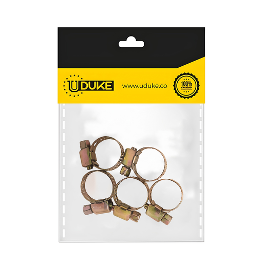 [7836K] ABRAZADERA 3/4" AMARILLA OJO 1/2 PQTX 5  UDUKE