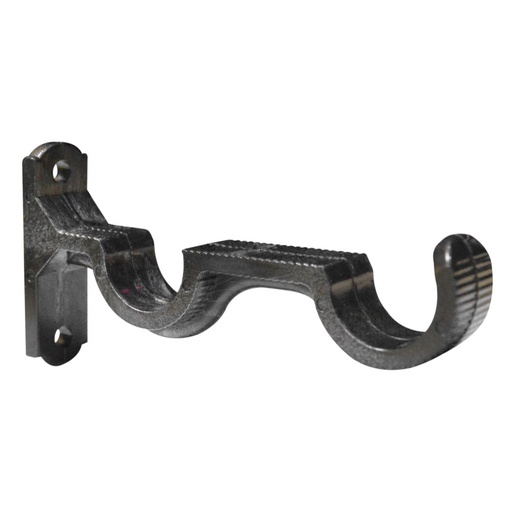 [8742] ACCESORIO CORTINERO SOPORTE MURO DOBLE CAFE DE 1 (060202