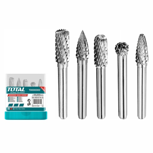 [17361] ACCESORIOS PARA MOTO TOOL  DE CARBURO 5 PZS TOTAL (TAKC0651)