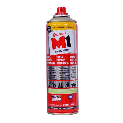 [20054] ACEITE LUBRICANTE EN AEROSOL INDUSTRIAL 300ML STARRETT (LUBRICA LIMPIA Y PROTEGE)(M1-300)