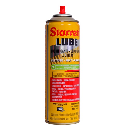 [20055] ACEITE LUBRICANTE EN AEROSOL USO GENERAL 300ML STARRETT (LUBRICA LIMPIA Y PROTEGE)(S-LUB300)