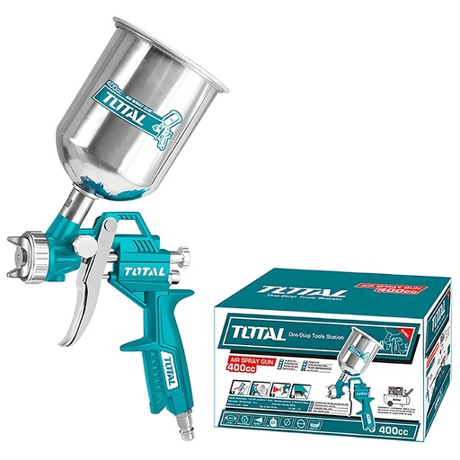 [14825] AEROGRAFO 400CC VASO ALUMINIO ABANICO ALTA PRESION TOTAL (TAT10401)