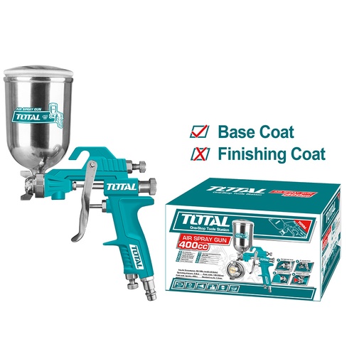 [14827] AEROGRAFO 400CC VASO ALUMINIO BAJA PRESION TOTAL (TAT10402)