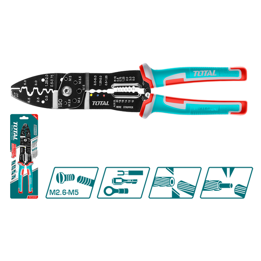 [16514] ALICATE PELACABLE 10" MULTIUSO INDUSTRIAL TOTAL (THT15101)