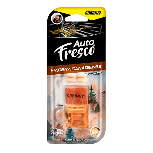 [16645] AMBIENTADOR DIFUSOR CUBO MADERA CANADIENSE 8ML (207206)