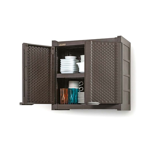 [16724] ARMARIO GABINETE RATTAN WENGUE RIMAX (8040)