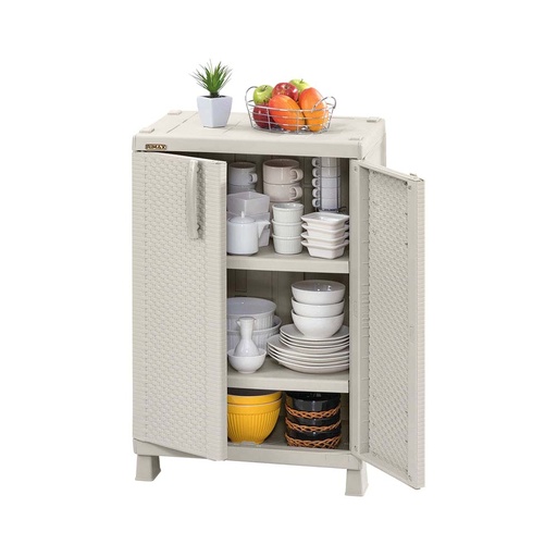 [16167] ARMARIO MEDIANO RATTAN TAUPE RIMAX (10367)
