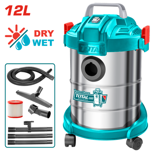 [20407] ASPIRADORA Y SOPLADORA PARA HUMEDO Y SECO 12L 800W INCLUYE ACCESOSIROS SUPER TOTAL  (UTVC14122)